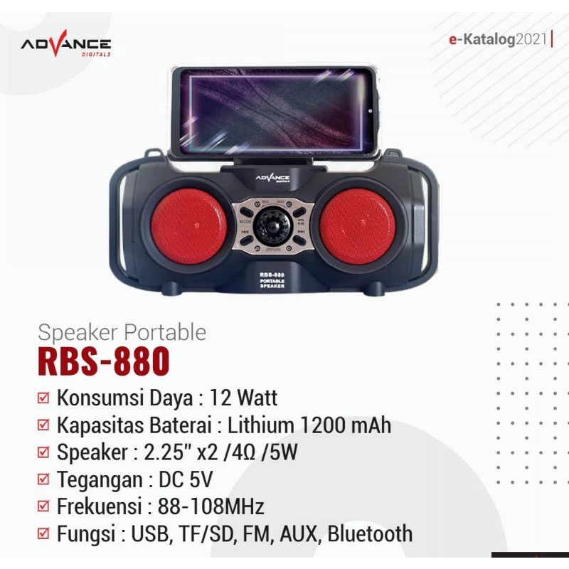 Advance RBS 880 Bluetooth speaker