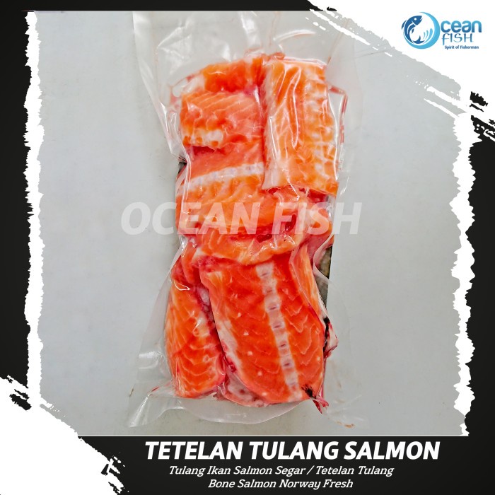 Jual Tetelan Tulang Salmon Segar Tulangan Salmon Fresh 250gr