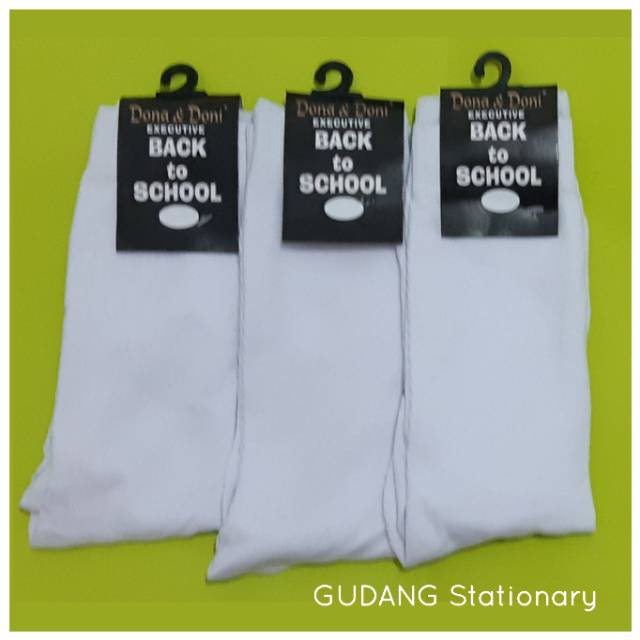 Kaos Kaki Panjang School Putih Polos