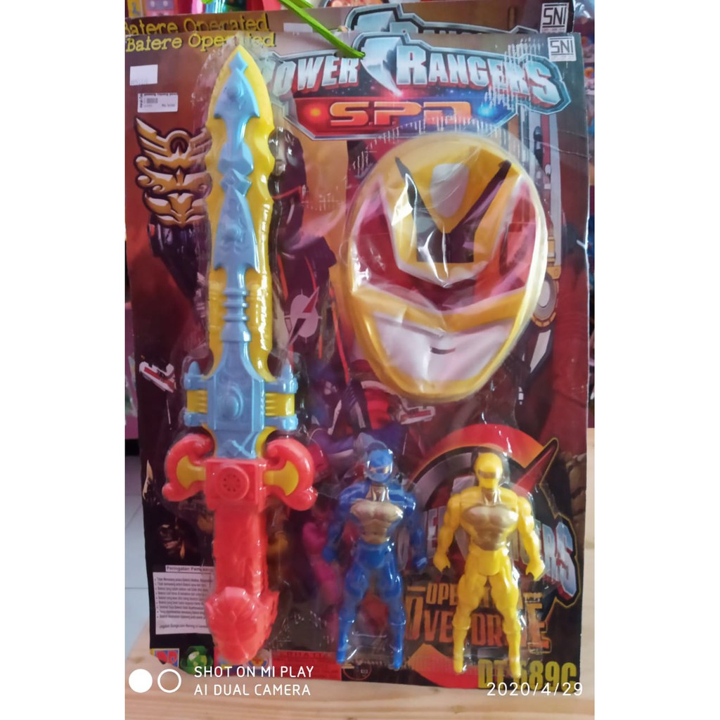 pedang topeng power ranger / mainan anak / figure set