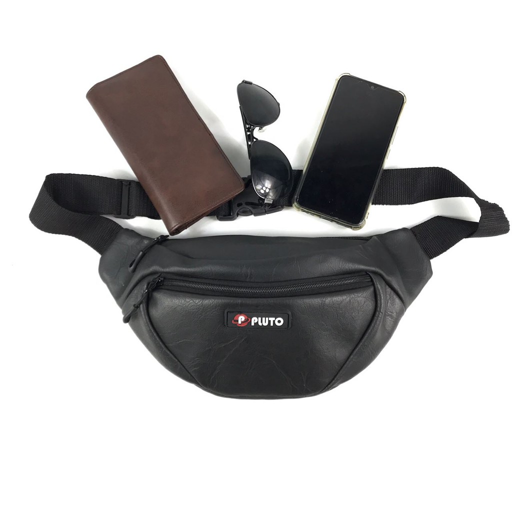 Tas Selempang Pria PREMIUM PLUTO Berkualitas Tinggi - WaistBag PLUTO Bikers Waterproof - Tahan air