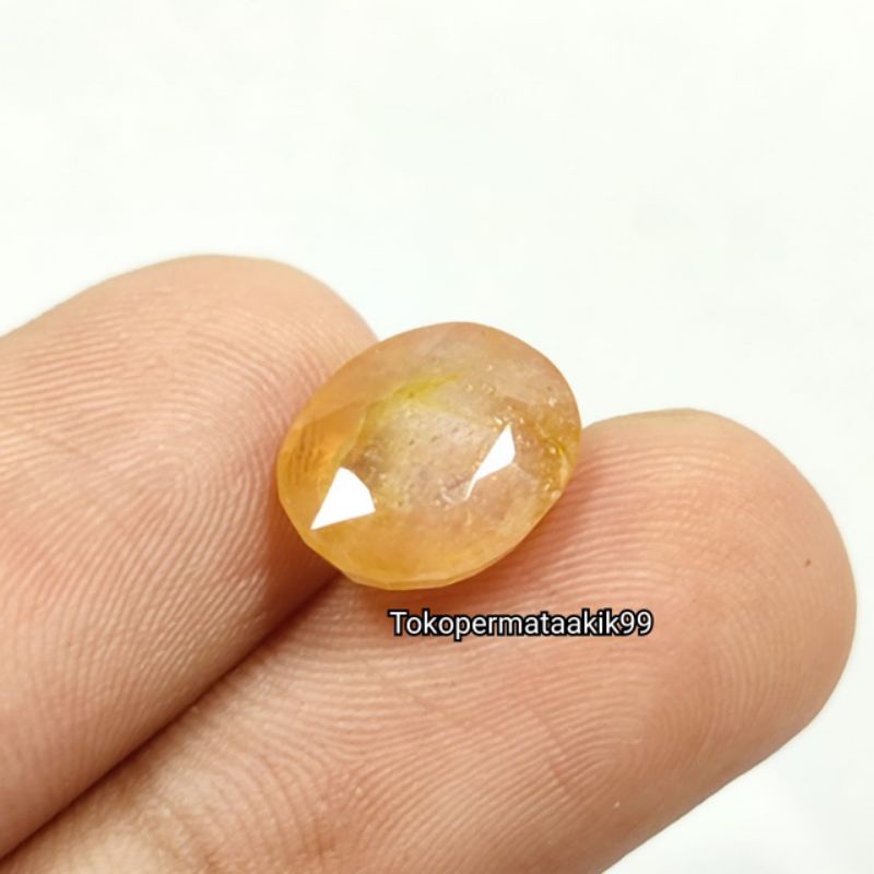 BATU PERMATA YELLOW SAFIR ASLI NATURAL MODEL CUTTING