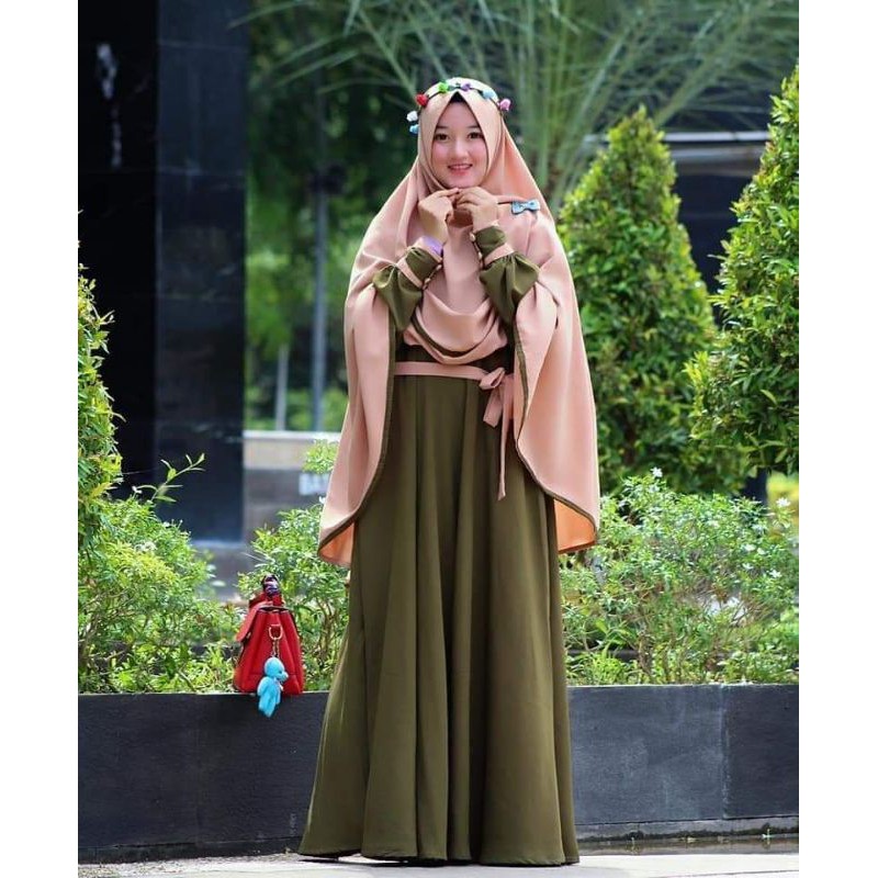 GROSIR AQILA Original Kedai Muslim / Gamis Syari Wolfis premium exclusive / gamis manset kupu cantik