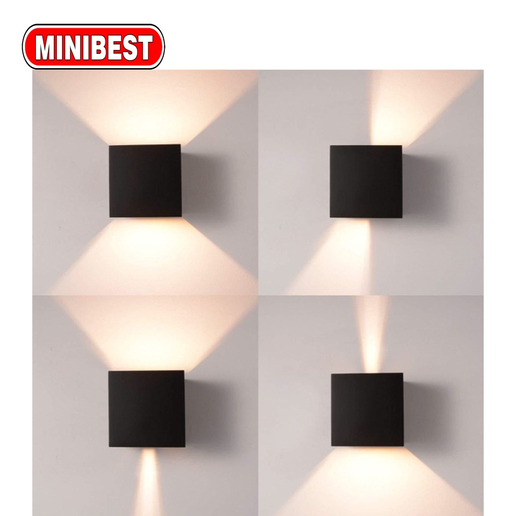 MB LAMPU OUTDOOR MODERN / LAMPU DINDING LED MINIMALIS / LAMPU DINDING 2 ARAH PERSEGI OUTDOOR