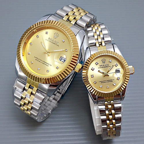 Jam Tangan Couple Rolex kw super jtr 167 silver gold