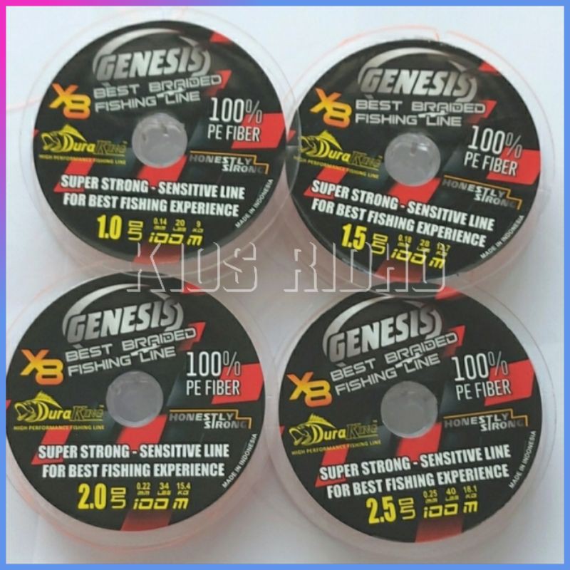 Senar PE Genesis X8 - Senar Pancing Spesial Casting 100m