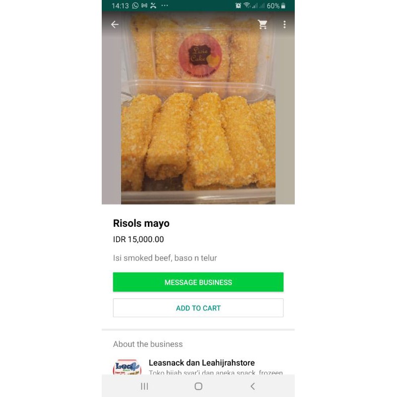 

Risols isi smokedbeef baso dan mayonais
