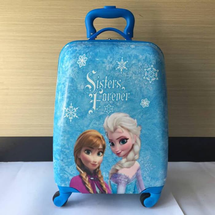 "Tas Koper Travel Anak Fiber Frozen 4Roda"