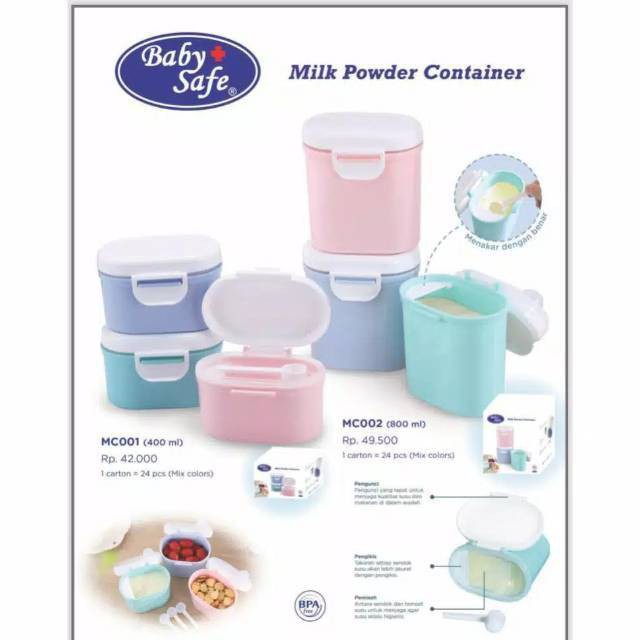 Baby Safe MC001 MC002 MC003 Milk Powder Container| Baby Safe Milk Powder Container / Tempat Susu Bubuk Formula/ Wadah susu MC001 400gr MC002 800gr MC003 700gr