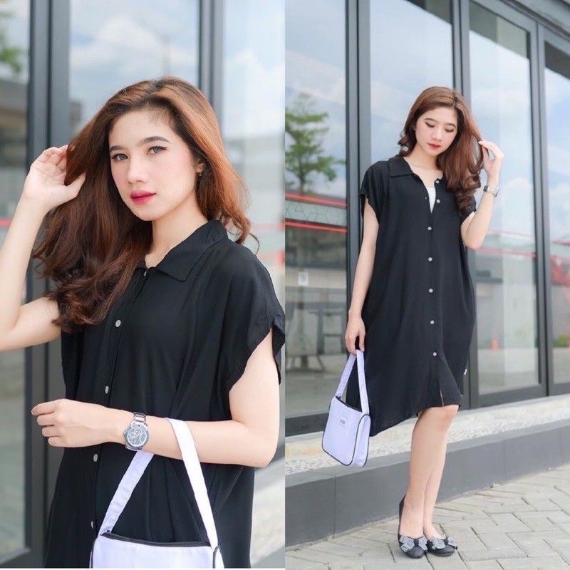 NAYANA DRESS RAYON LENGAN PENDEK