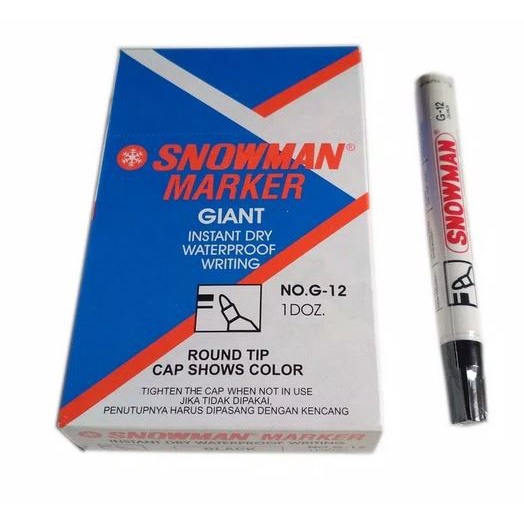 

Snowman Permanent Marker G-12 / spidol permanent - Satuan / Permanent Marker Spidol Permanen