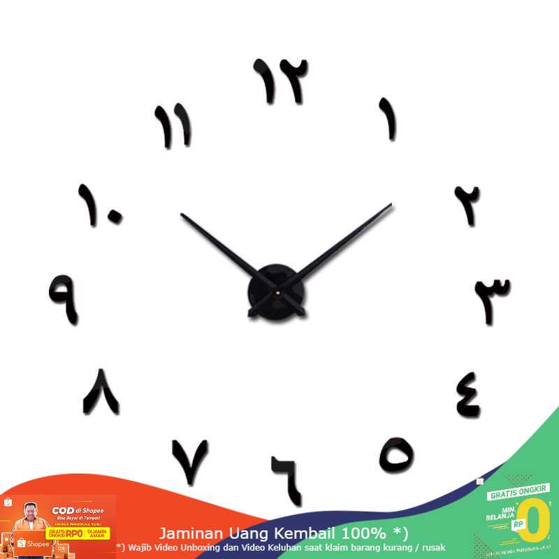 (BISA COD) RVOSTR  Jam Dinding DIY Giant Wall Clock Creative Design - S031