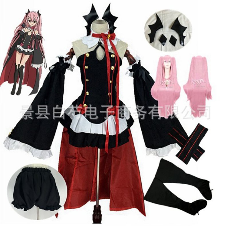 Anime Seraph Of The End Owari no Seraph Krul Tepes Uniform Cosplay Costume Full Set Dress Outfit