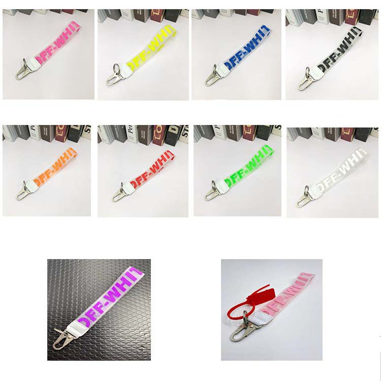 Off White Ow Jelly Lanyard &amp; Fashion Webbing Exquisite Mobile Phone Keychain Keyring / Denim Rope / Lanyard Decoration