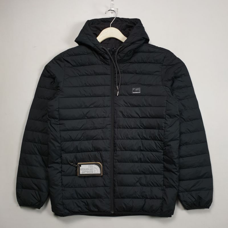 jaket quiksilver scally puffer all black original