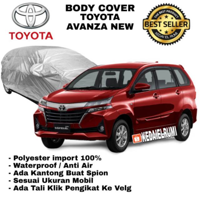 COVER MOBIL KAIN SELIMUT PENUTUP SARUNG BODY MOBIL CAR SILVER ABU ABU TOYOTA AVANZA NEW