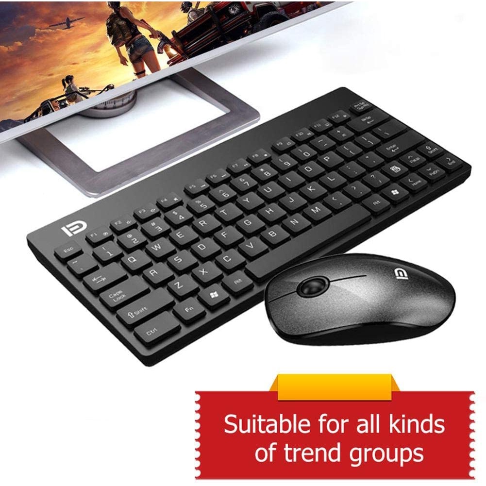 FD Wireless Keyboard Mouse Combo Ergonomis 2.4GHz - G1500 - Black