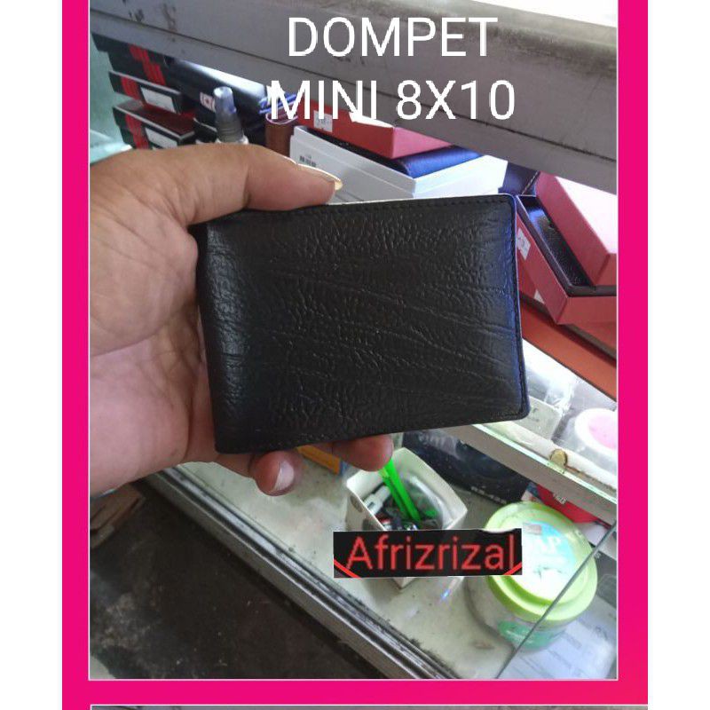 AFRIZRIZAL Dompet Kulit Pria Tipis Mini Slim Wallet (Kulit Sapi Asli) MOTIF SERAT KAYU