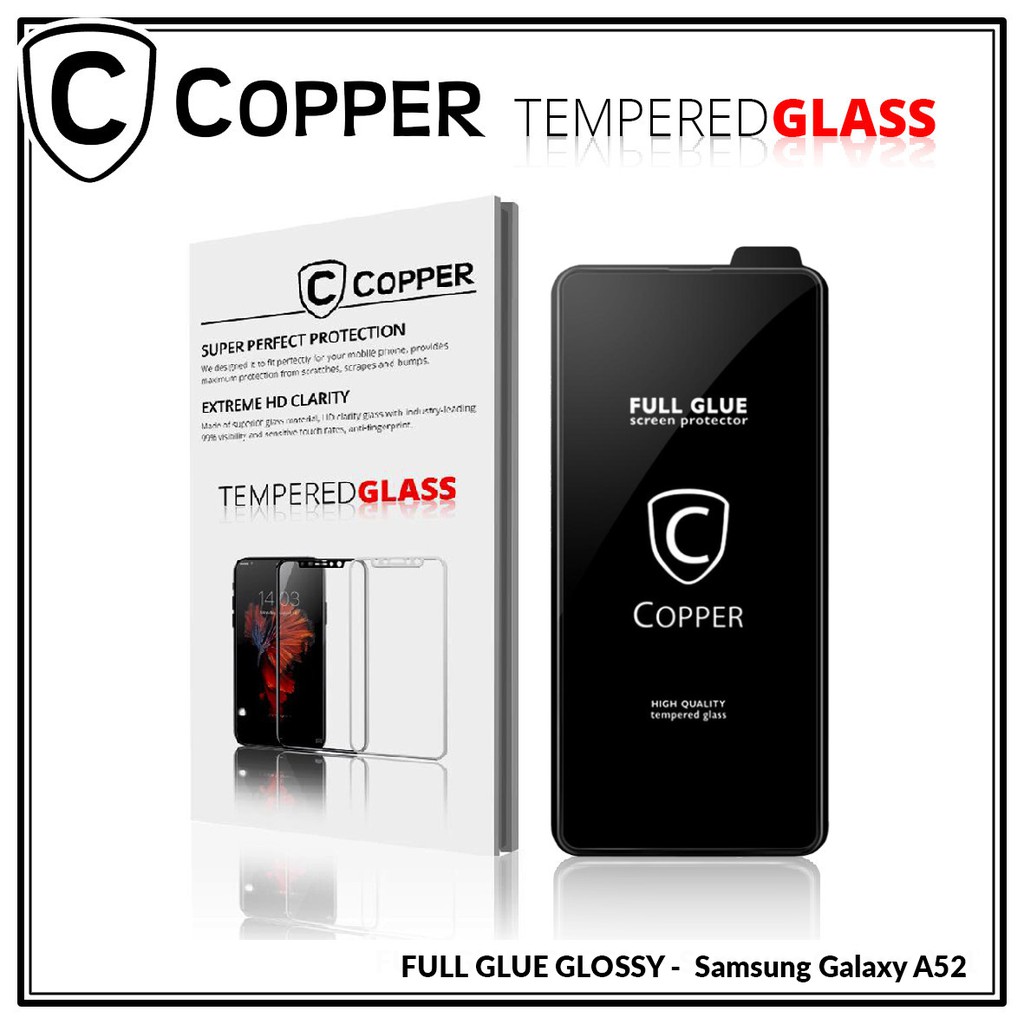 Samsung A52 - COPPER Tempered Glass FULL GLUE PREMIUM GLOSSY