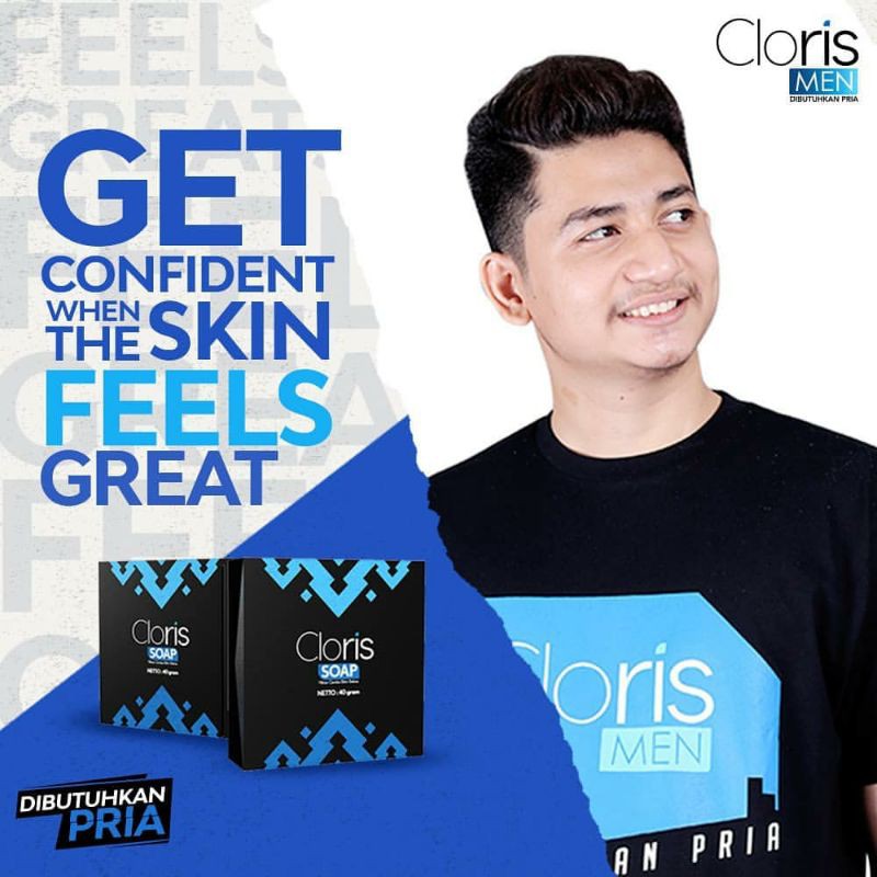 Clorismen CLORIS MEN SOAP 40GR original sabun wajah pembersih muka pria Anti Jerawat Kusam Komedo