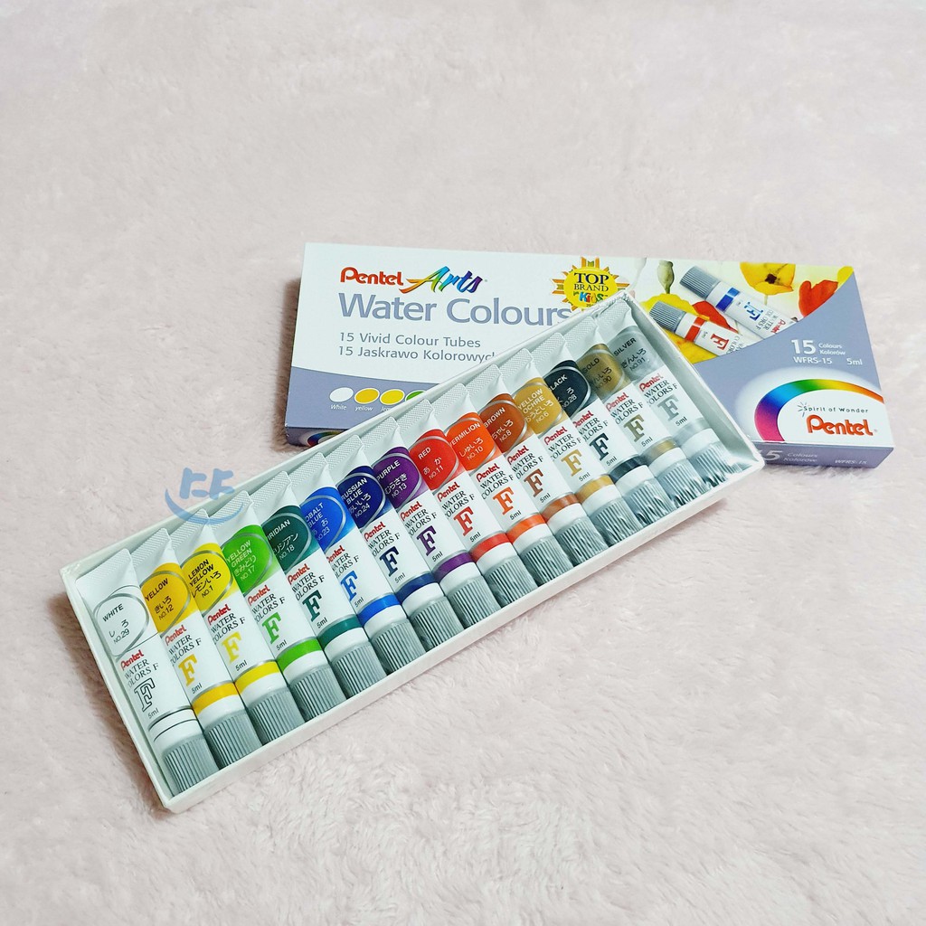 

Cat Air - Pentel Water Colours 15 Vivid Colour Tubes WFRS-15