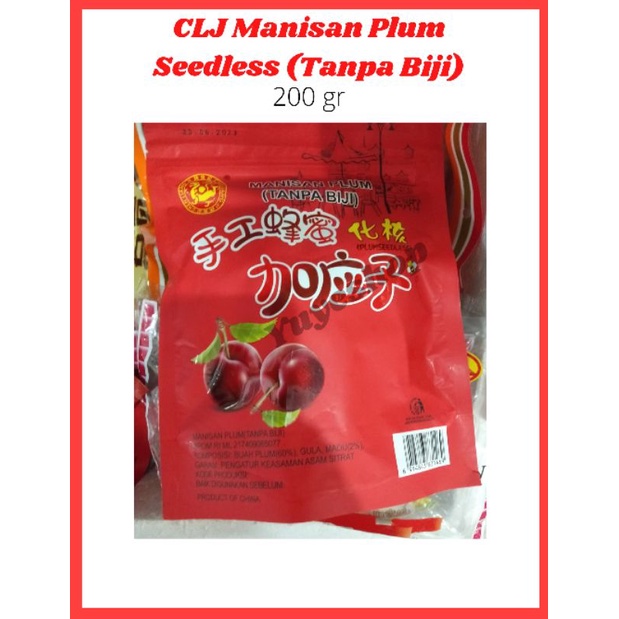 

CLJ Chen Liang Ji Manisan Plum seedless (Tanpa Biji ) 200gr - Manisan Imlek