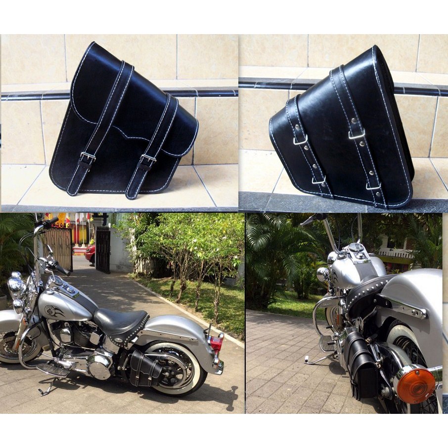 TAS SAMPING MOTOR KULIT ASLI - SIDEBAG MOTOR ASLI KULIT - TAS MOTOR SIDEBAG SAMPING MOTOR