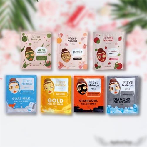 Korea Beauty SYB NATUR90 Peel Off Mask Goat milk | Diamond | Gold | Charcoal Naturgo | Acne Jerawat Masker Wajah (✔BPOM) 10gr Termurah