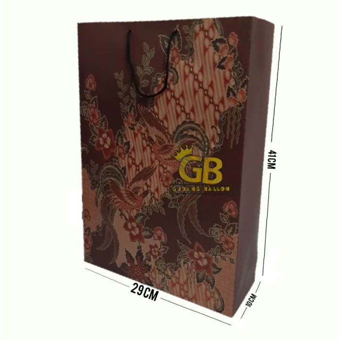 

Papper Bag Batik L / Shopping Bag/ Tote Bag/ Tas Kertas / Souvenir Bag