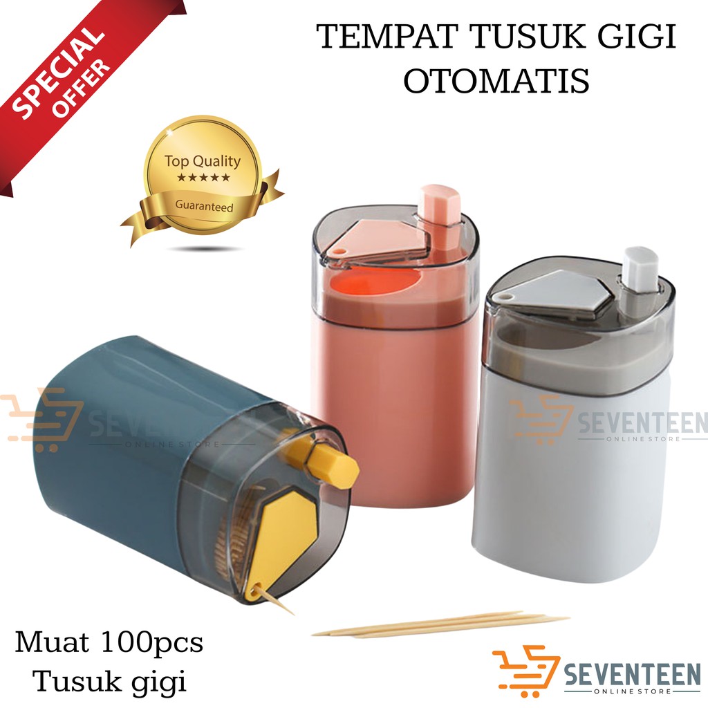 WADAH TEMPAT PENYIMPANAN TUSUK GIGI / ALAT TUSUK GIGI / BOTOL TUSUK GIGI OTOMATIS ALAT DAPUR