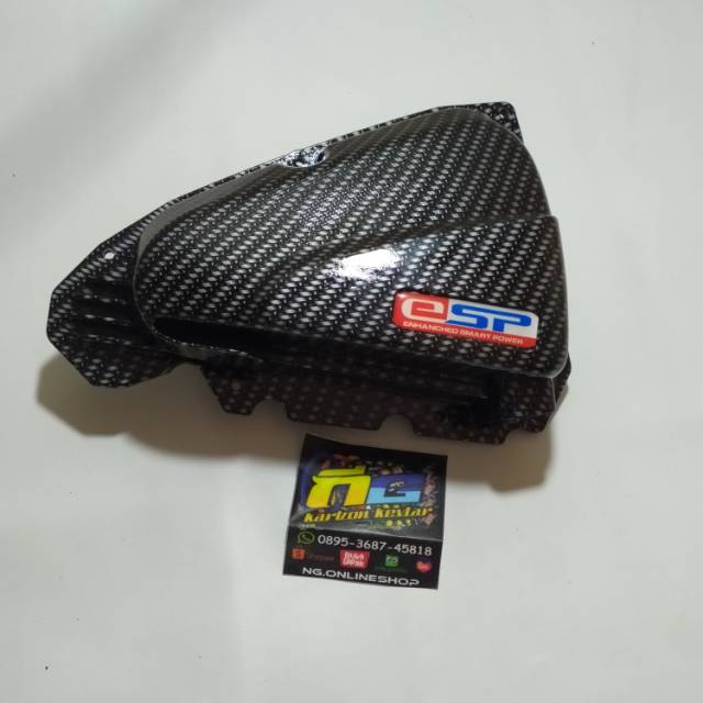 TUTUP FILTER BEAT SCOOPY ESP KARBON CARBON