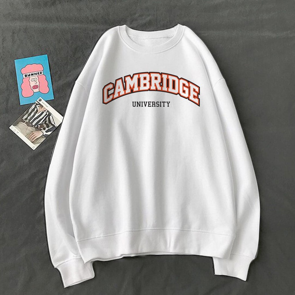 SWEATER UNISEX CAMBRIDGE UNIVERSITY FLEECE UNISEX TEBAL TERBARU,