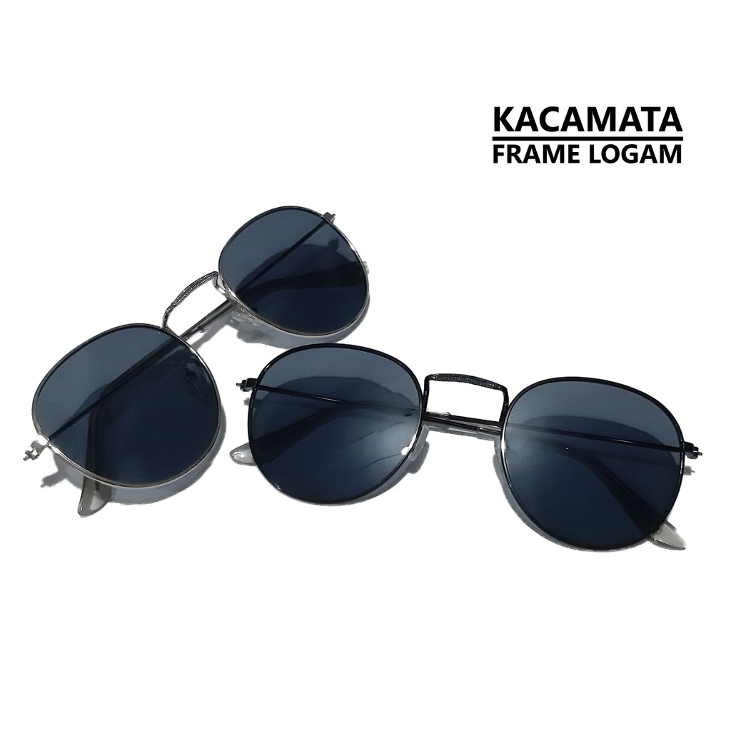 Kacamata Hitam Frame Logam