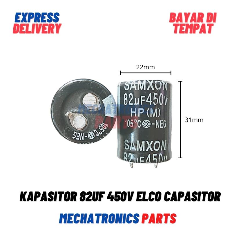 Kapasitor 82uF 450V ELCO CAPASITOR