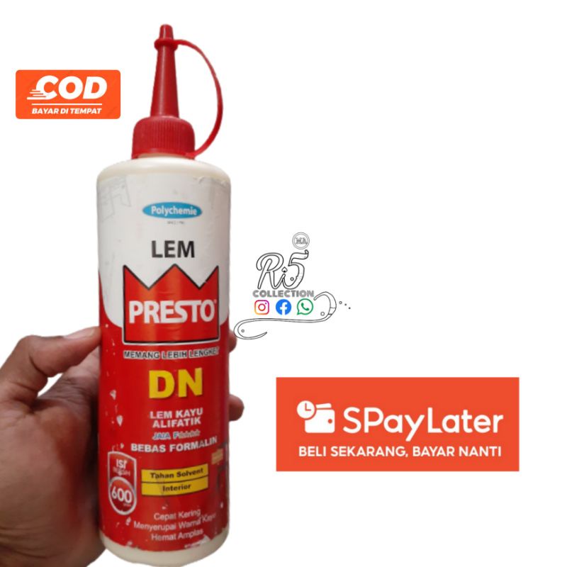 

LEM KAYU PUTIH ALIFATIK DN PRESTO BOTOL 600 GRAM
