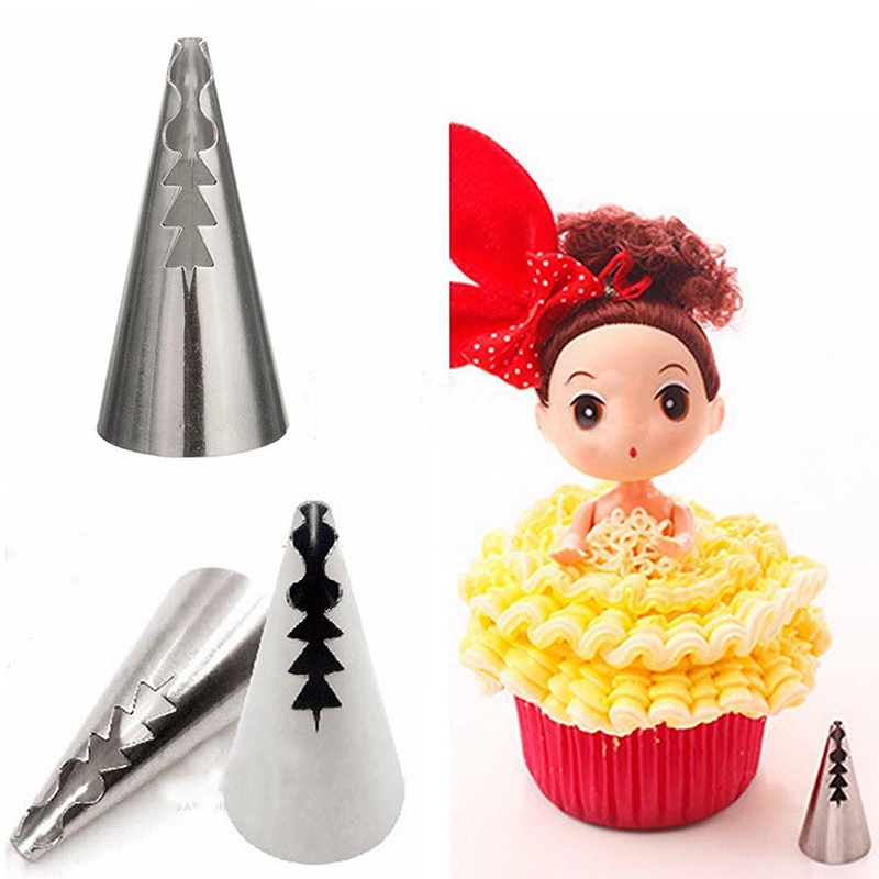 【Theredsunrisesiwy.id】Dolls Dress Korean Bobbi Ruffle Icing Piping Tips Stainless (7 pcs lot)