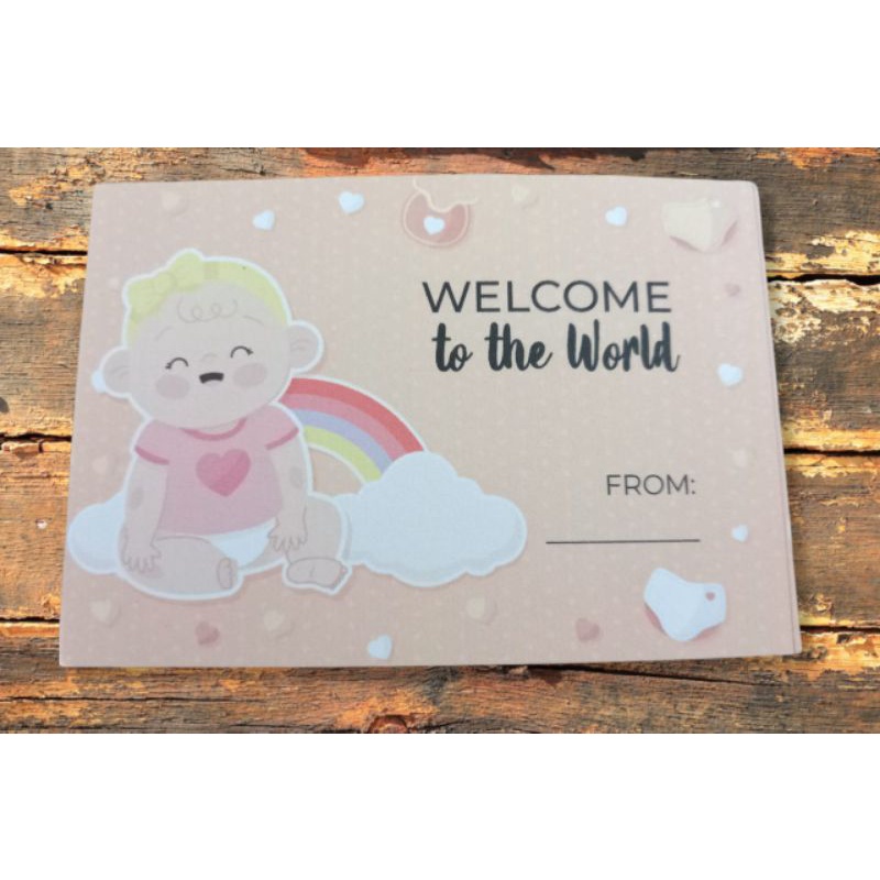 Kartu Ucapan Baby New Born / Kartu ucapan kelahiran bayi / Greeting card baby new born