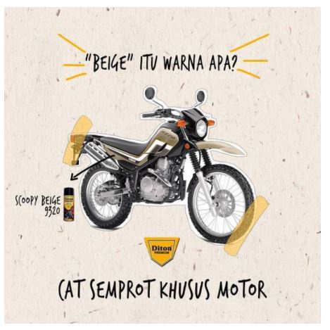 Cat Pilox DITON PREMIUM 9320 SCOOPY BEIGE 400cc coklat muda