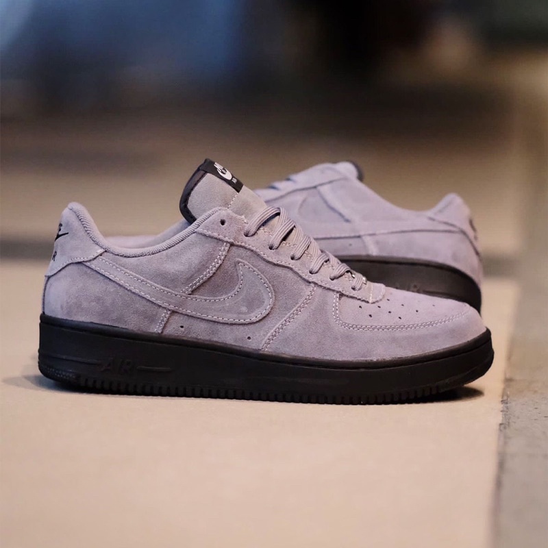 NIKE AIR FORCE 1 LOW GREY GREY BLACK