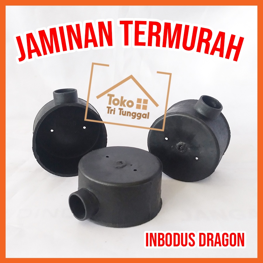 Inbodus Bulat Hitam DRAGON / Inbowdus In Bow Dus T Dos Tanam Tembok Embodus Mangkok Listrik