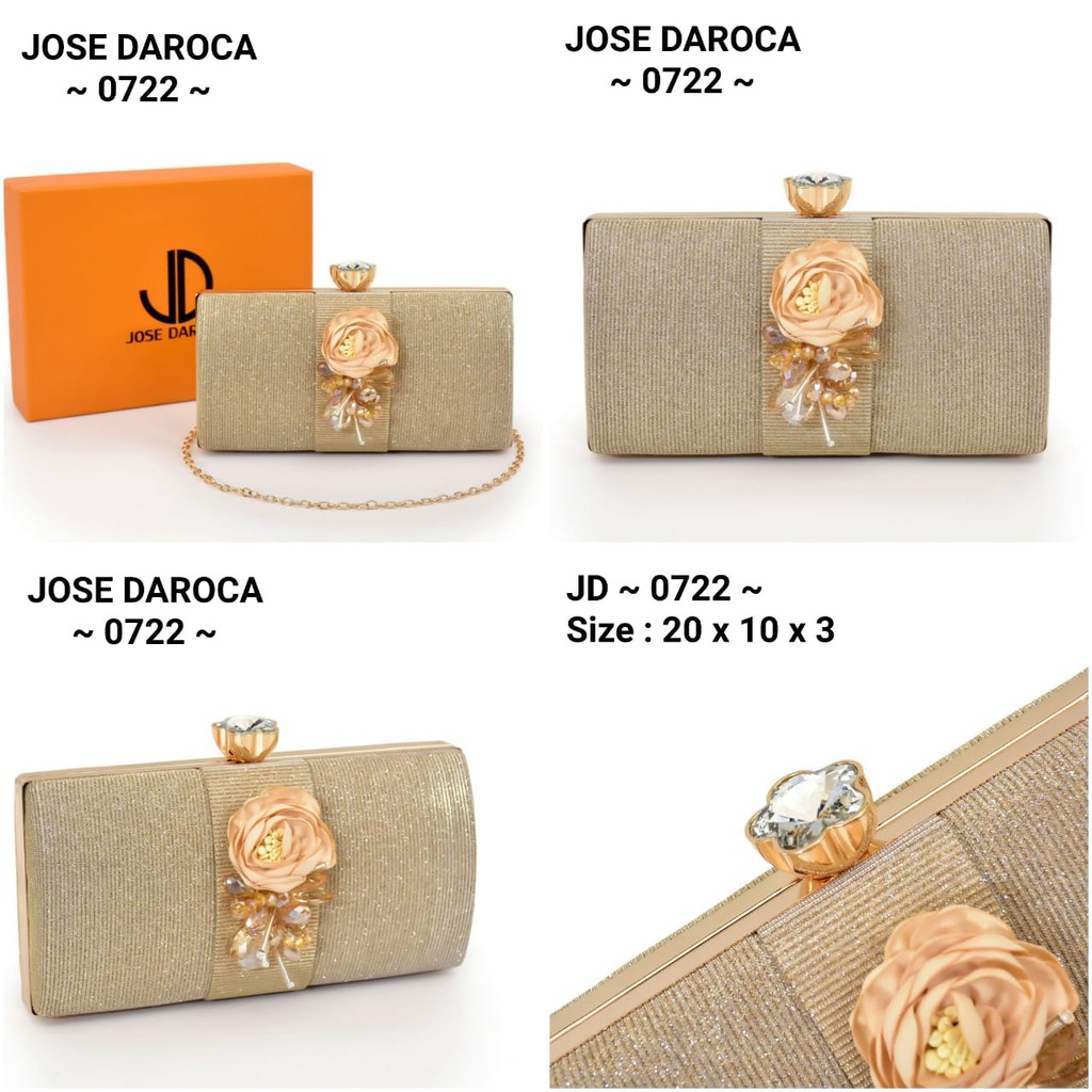 TAS PESTA CLUTCH ROSE JOSE DAROCA ~ 0722 ~ ORIGINAL