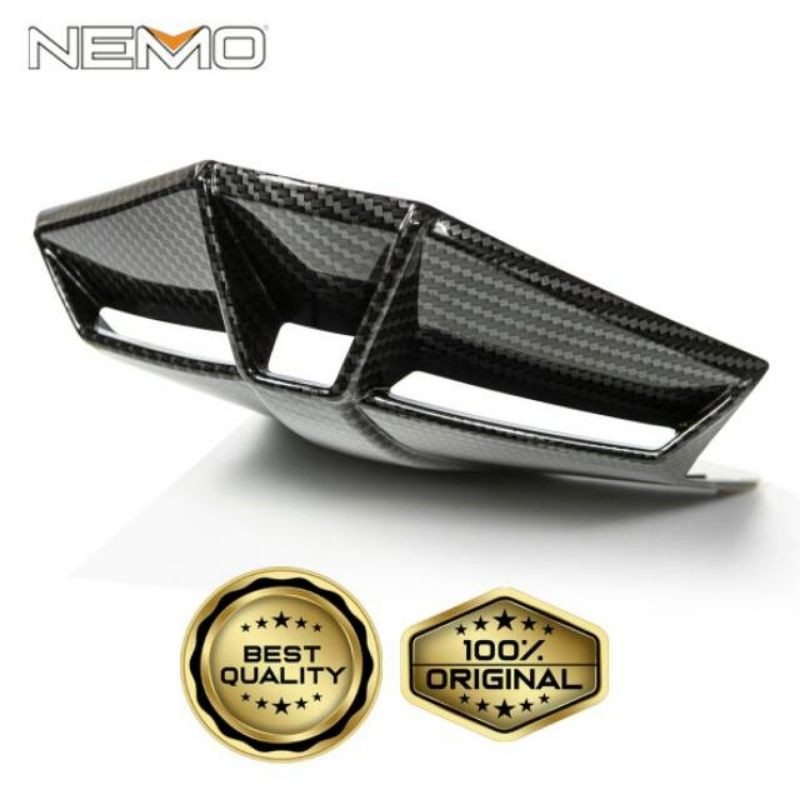 Cover tutup bawah lampu belakang stoplamp new nmax 2020 carbon nemo