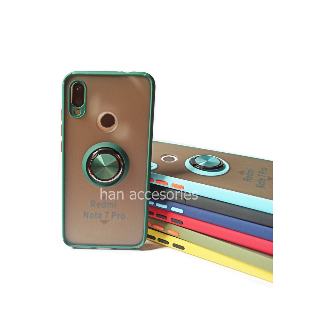 Xiaomi Redmi Note 7/Note 7 pro/Note 8 New Case Dove Ring Stand Anodize Colour - Case Matte Colour