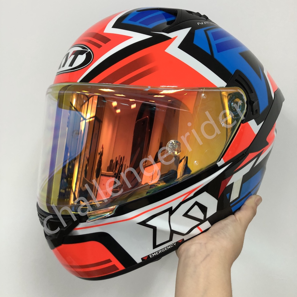 【COD】Visor Kyt Nfr Nx Race Nz Race KYT FLAT IRIDIUM BLUE RED