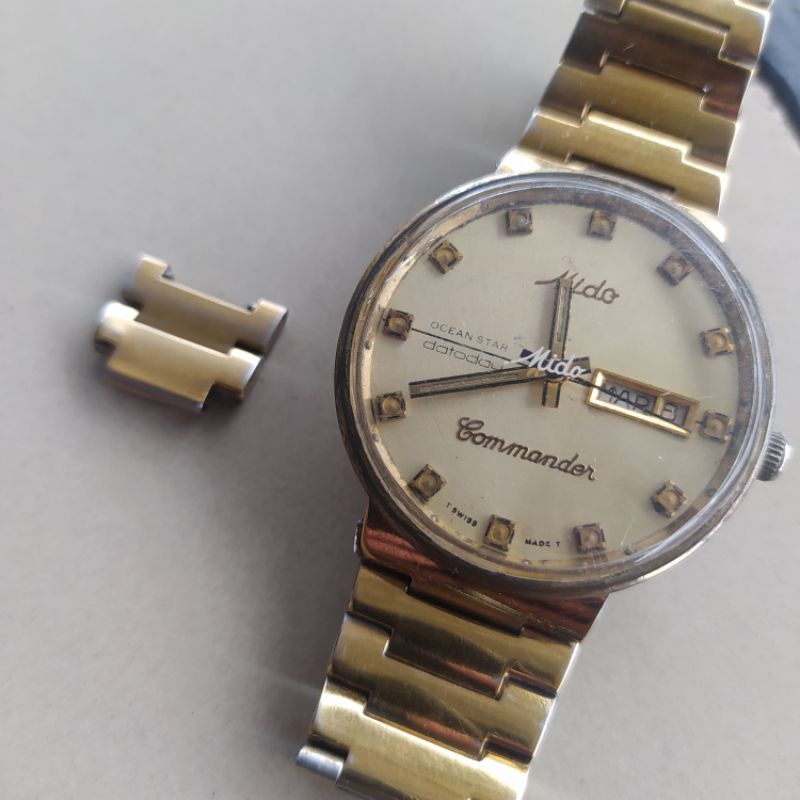 jam tangan vintage jadul mido Commander elegant mewah