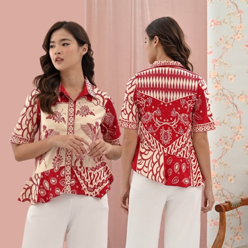 Atasan batik 288 HT/ Kemeja Batik Wanita Modern