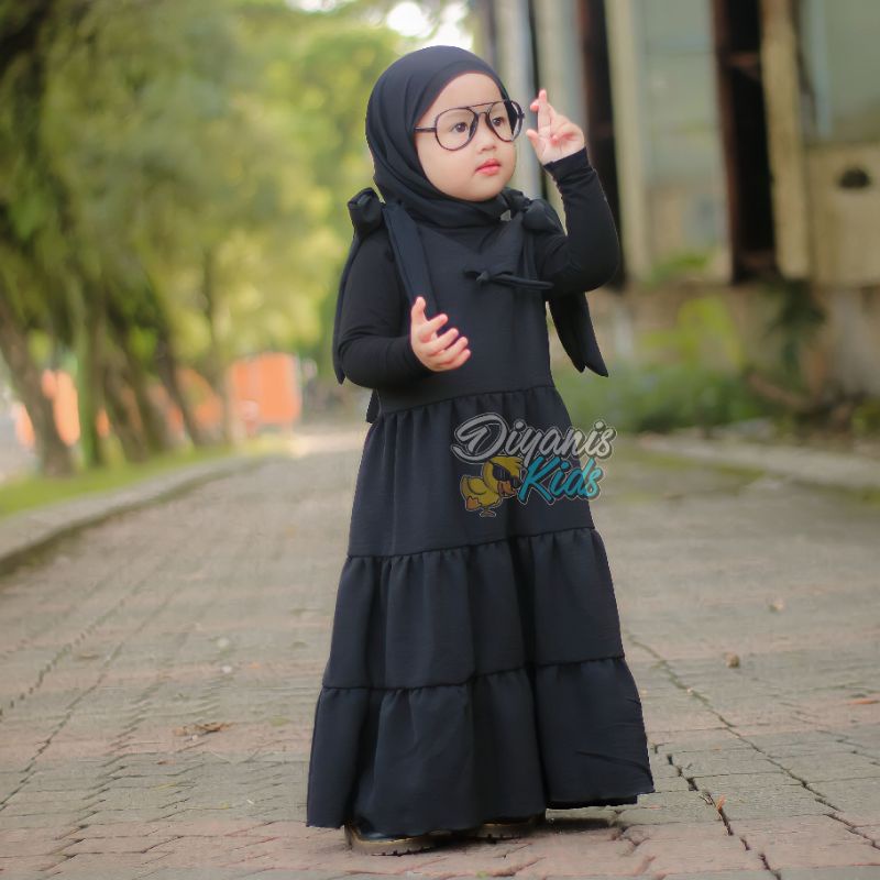 FARESYA - Overal dress anak / Dress muslim anak usia 2-6 tahun