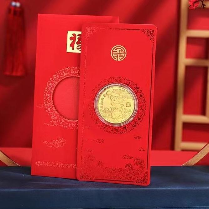

TERBAIK Logam Asli Hadiah Angpao Emas Koin Logam Asli Imlek tahun 2022 Shio Harimau Tiger L4R..