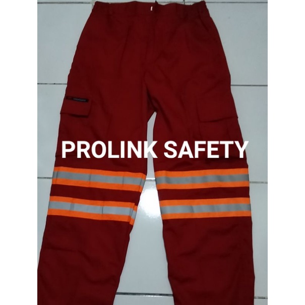 CELANA SAFETY MERAH SCOTLIGT BESAR ORANYE DOBLE