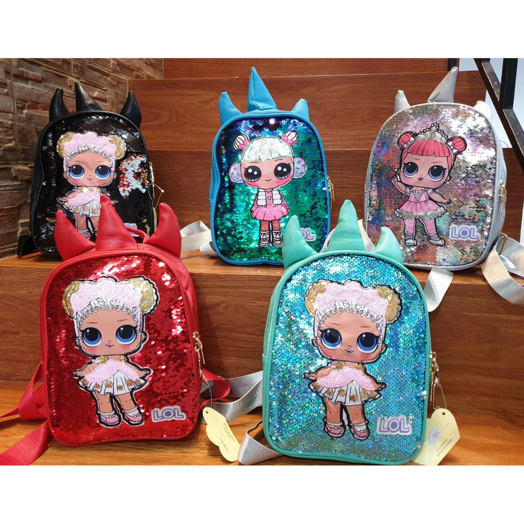 OBRAL!! Tas Ransel TK SEQUIN UNICORN  l 0 l 5 warna IMPORT 26x20x9